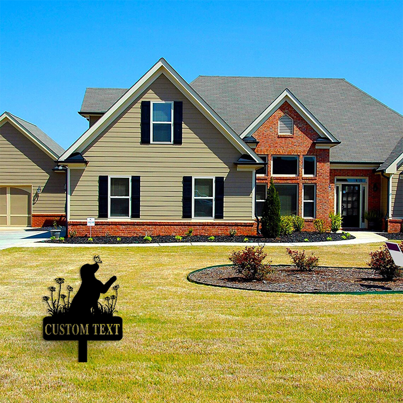 Custom Garden Metal Stake │ Elegant Silhouette Design
