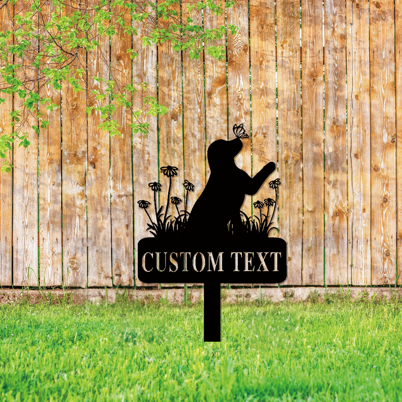Custom Garden Metal Stake │ Elegant Silhouette Design