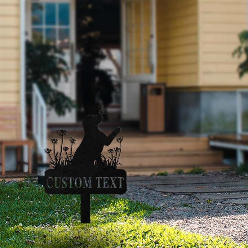 Custom Garden Metal Stake │ Elegant Silhouette Design